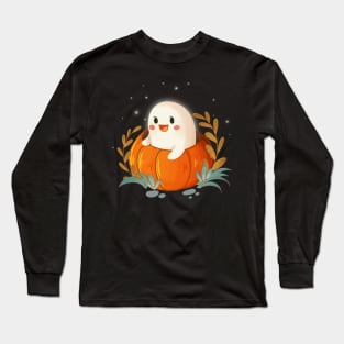 Pumpkin Ghost Long Sleeve T-Shirt